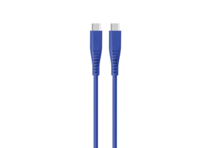 Goui Rubber Type-C To Type-C 1.5m Cable Blue -1 Year Warranty