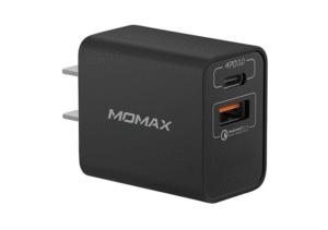 MOMAX Qc3.0 + Pd Charger Black -1 Year Warranty