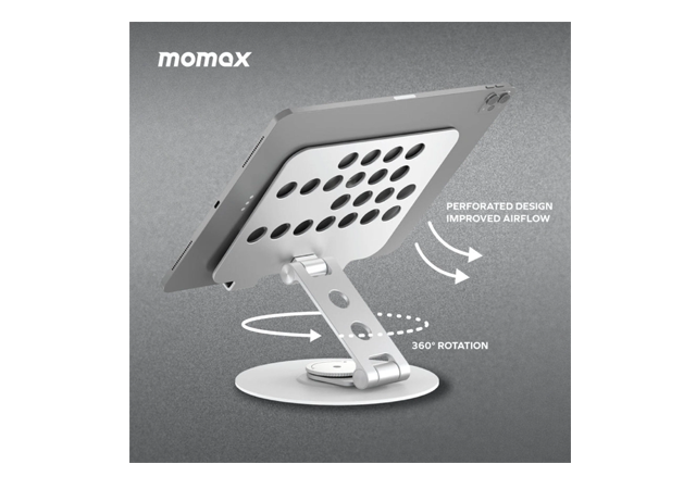 Momax Mila Rotatable Tablet Stand Silver -1 Year Warranty - Image 2