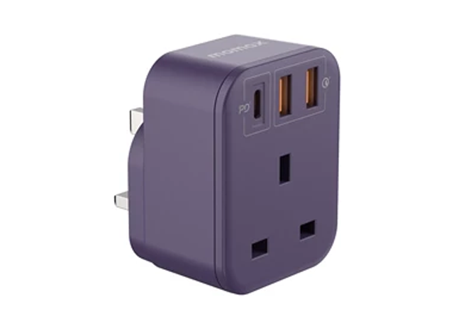 MOMAX One Plug 3 Outlet Cube Exstantion Socket With USB White -1 Year Warranty - Image 3