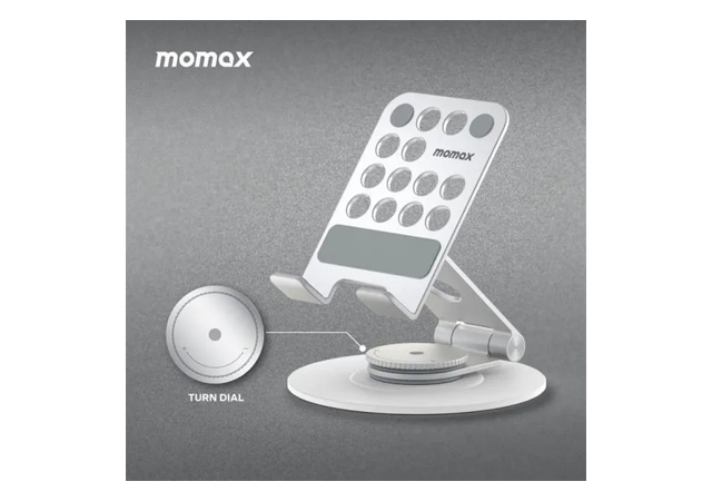 Momax Mila Rotatable Phone Stand Silver -1 Year Warranty - Image 3