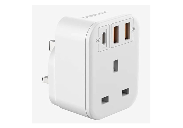 MOMAX One Plug 1 Outlet Exstantion Socket With USB Grey -1 Year Warranty - Image 2
