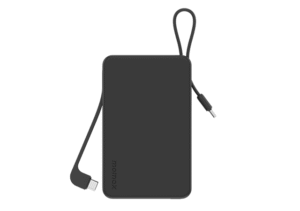 MOMAX 1-Power Vital+ Power Bank 20000MAH With Dual Built-In USB-C Cable IP139D Black-1 Year Warranty