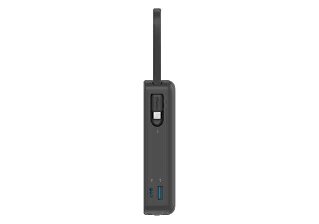 MOMAX 1-Power Vital+ Power Bank 20000MAH With Dual Built-In USB-C Cable IP139D Black-1 Year Warranty - Image 4
