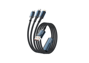 ESSAGER 3 IN 1 100W 7A Braided Cable 1.2M Black (ES-X50), JJ01-P-1 Year Warranty | EXCMTL-JJ01-P