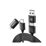 ESSAGER 4-in-1 3A 65W Cable 0.3M Black, XLB01-1 Year Warranty | EXC65-XLB01-P