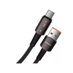 ESSAGER Braided USB-A to Type-C 66W 6A Cable 1M Black, CG01 -1 Year Warranty | EXCT-CG01