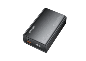 ESSAGER 65W Power Bank With Display Black- LD01, 1 Year Warranty | EDY65-LD01-Z