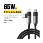 ESSAGER USB-A to Type-C + Lightning Braided 65W 3A Cable 1M Black, WL0G -1 Year Warranty | EXCATL-WL0G-P