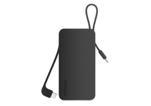 MOMAX 1-Power Vital+ Power Bank 10000MAH With Dual Built-In USB-C & Lighttning Cable Black-1 Year Warranty