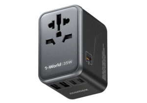 MOMAX 1 World 5-Port Mini Travel Gan Charger 35W UA27L2 Black -1 Year Warranty