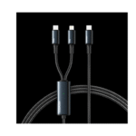 ESSAGER 2-in-1 Braided Cable Black, SY01-P -1 Year Warranty | EXCATM-SY01-P