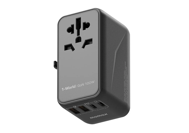 MOMAX 1-World 70W Gan AC Adapter Black -1 Year Warranty