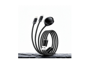 ESSAGER USB-A to Type-C + Lightning + Watch Charge Cable 1.2M Black, SY01-1 Year Warranty | EXCSB-SY01-P